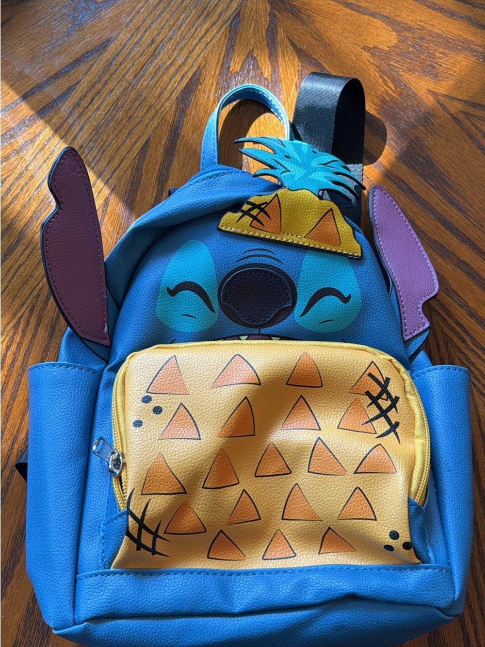 Blue Pineapple Cartoon Kids Backpack - Stitch-Inspired Design
